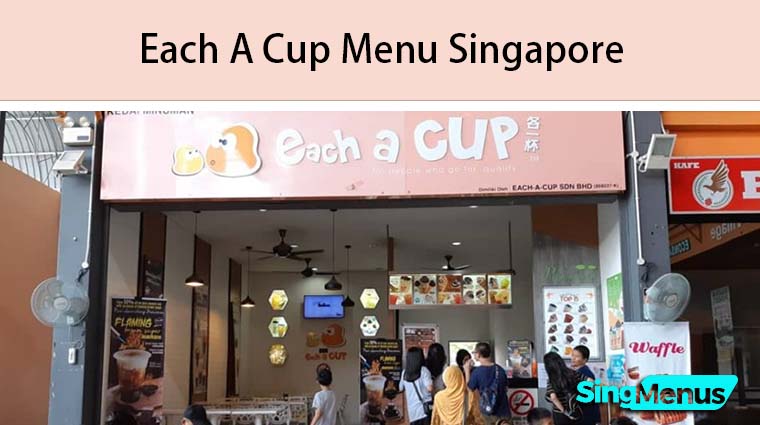 Each A Cup Menu Singapore