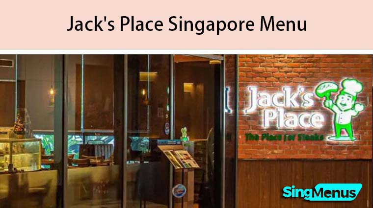 Jack's Place Singapore Menu