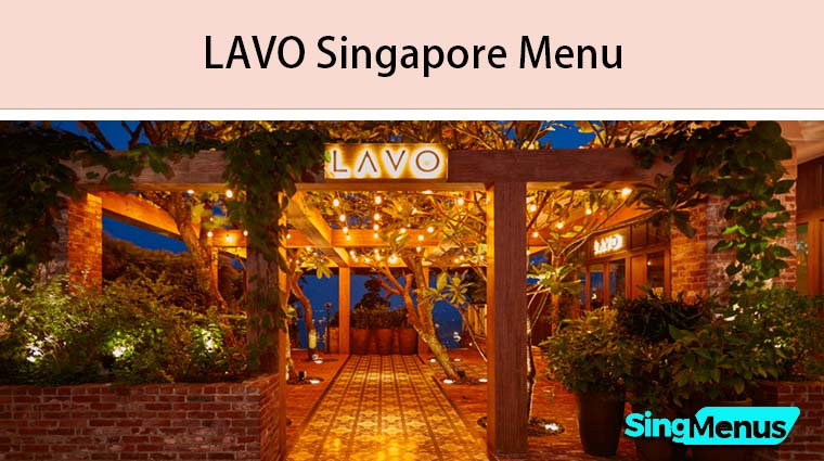 LAVO Singapore Menu