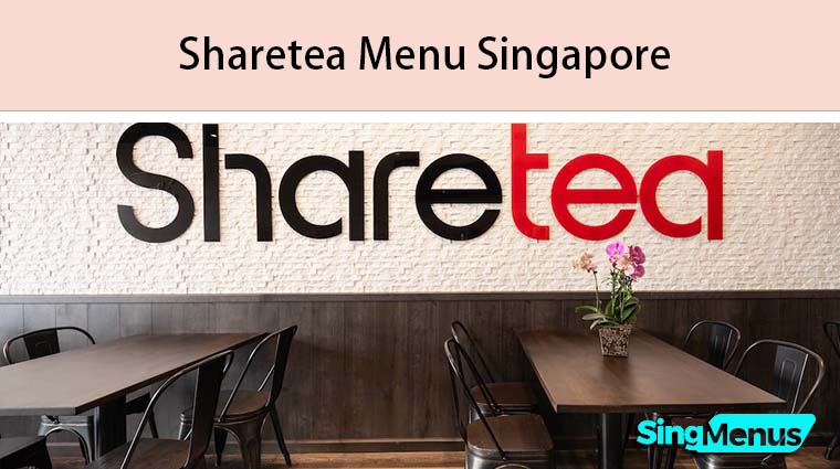 Sharetea Menu Singapore