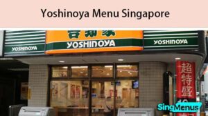 Yoshinoya Menu Singapore